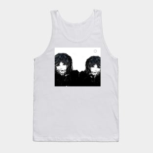 Twinned with dull. Cartoon portrait art. Tank Top